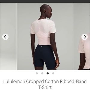 Lululemon cropped cotton ribbed band T